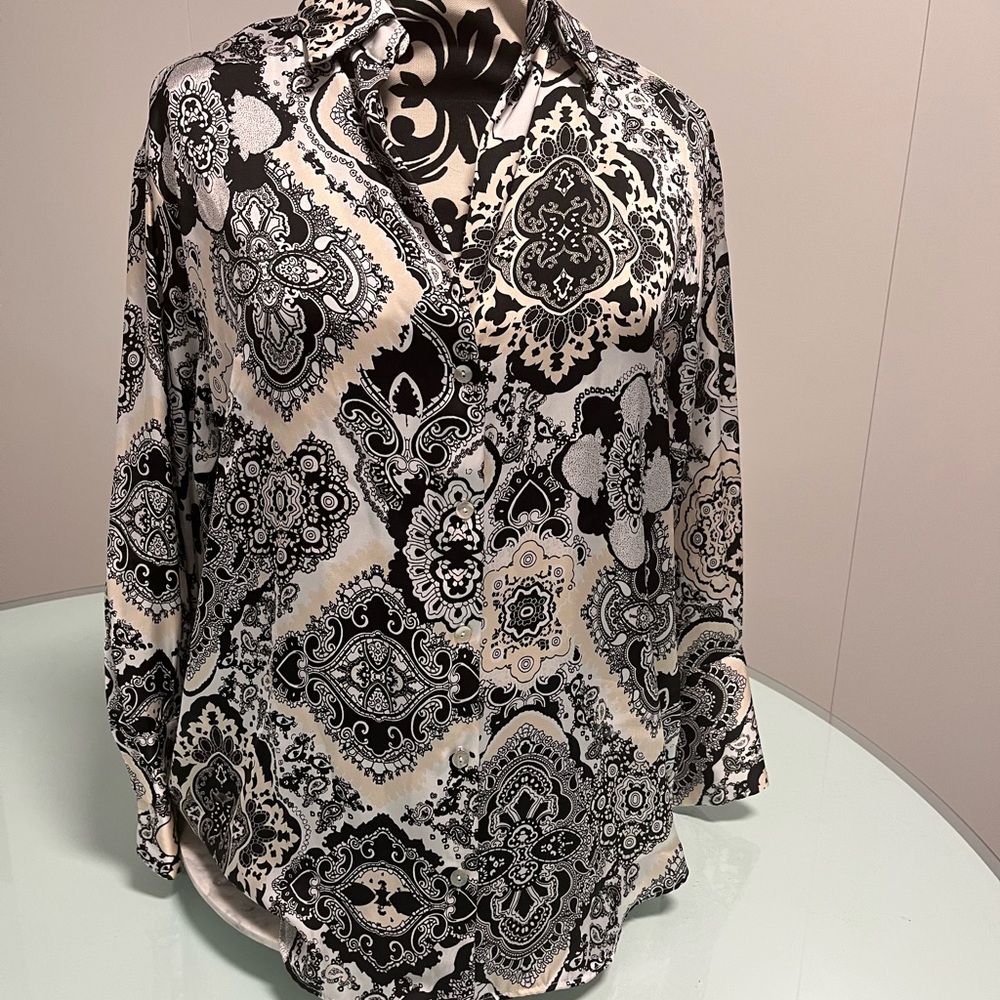 Zara Chic Paisley Print Blouse